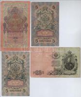 Orosz Birodalom 1909-1912. (1905) 3R Szign.: Konshin + 1912-1917. 3R-25R (7x) Szign.: Shipov T:III,I...