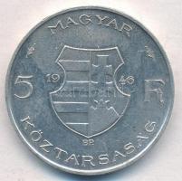 1946. 5Ft Ag "vastag Kossuth" T:1-,2 kis ph.
Adamo F8