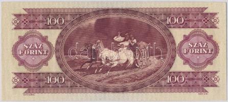 1984. 100Ft fordított hátlapi alapnyomattal (tulipán lefelé) és nyomdai papírránccal T:I-