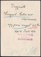 1914 Budapest VII. Winkelhoffer cipőkészítő díszes reklám kártya, számla