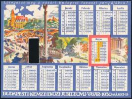 1930 BNV Budapesti vásár reklámos kihajtható kártyanaptár