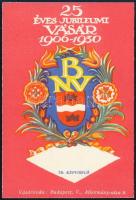 1930 BNV Budapesti vásár reklámos kihajtható kártyanaptár