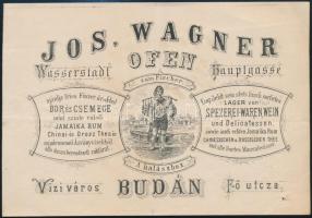 cca 1860 Wagner Buda, vizivárosi kereskedő díszes számlája