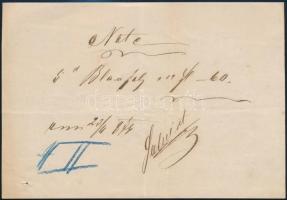 cca 1860 Wagner Buda, vizivárosi kereskedő díszes számlája