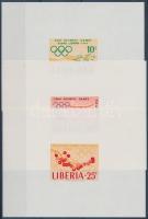 1964 Olimpia sor vágott blokkformában Mi 623-625