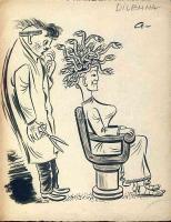 Ruszkay György (1924-1998) tusrajz 23x18cm