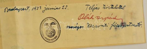 cca 1935 Nemzetiszocialista Magyar Munkáspárt horogkeresztes plakátja. Hátoldalán a felelős kiadó az...