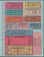 cca 1910 Egri Nyomda Rt. Jegy gyár jegyeket bemutató nyomtatvány. 4p