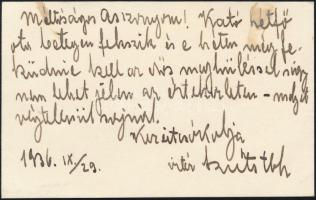 3 db tábornoki névjegykártya, Báthory Szücs Sándorén kézírásával