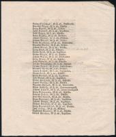 1850 Körözvény, többek között 1848-49-es komáromi szabadságharcos honvédek felsorolásával