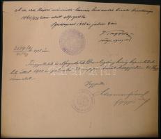 1928 Dunabogdányi I. világháborús hősi emlékmű ceruzával rajzolt terve. Hátoldalon az hadi emlékmű b...