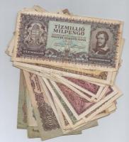 30db-os vegyes magyar pengő bankjegy tétel, közte A Vöröshadsereg Parancsnoksága is T:I--III-