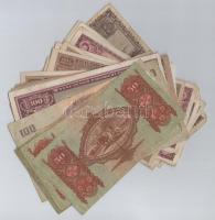 30db-os vegyes magyar pengő bankjegy tétel, közte "A Vöröshadsereg Parancsnoksága" is T:I-...