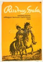 1969 Rudnay Gyula emlékkiállítás a Magyar Nemzeti Galériában plakát, foltos, sarkainál apró tűnyomok, 82x56,5 cm