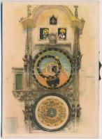 18 db MODERN megíratlan csehszlovák városképes lap, sok Prága, közte mechanikus lap az Orloj asztron...