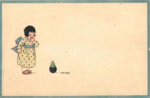 9 db RÉGI Anny Tekauz művészlap / 9 pre-1945 Anny Tekauz signed art motive postcards