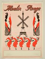 1993 Moulin Rouge plakát, jelzett, 65x50 cm / Moulin Rouge poster, signed, 65x50 cm