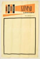 1977 Ódry Színpad, kitöltetlen színház műsor plakát, 3 db, hajtottak, 41x27 és 68x46 cm