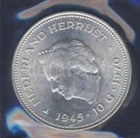 Hollandia 1970. 10G Ag "Wilhelmina Julianna" T:2 Vákumcsomagolásban