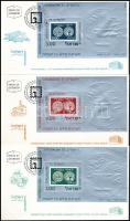 Stamp Exhibition blockset 3 FDC, Bélyegkiállítás blokksor 3 db FDC-n