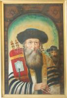 Szilágyi Jolán (1895-1971) (Szamuely Tiborné) Rabbi (olaj-fa) A kép 1930 körül, Berlinben készülhetett. Kisebb háborús sérülés miatt restaurálva.