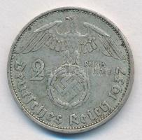 Német Harmadik Birodalom 1937A 2M Ag "Hindenburg" T:2
German Third Reich 1937A 2 Mark Ag ...