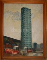 Ficzere László (1910-1967) Miskolc (olaj) 86x67cm keretben