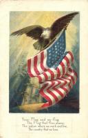 Your flag and my flag. / Amerian flag with eagle, patriotic propaganda art postcard. Flag Series No. 4. litho (EB)