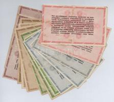 1946. 13db-os vegyes magyar adópengő bankjegy tétel T:III