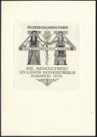 Jelzés nélkül: Ex libris Galambos Ferenc 1970. Rézkarc, papír, jelzett, 7x7 cm