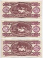 1989. 100Ft (7x) sorszámkövetők T:I,I-