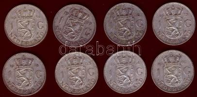 Hollandia 1954-65. 1G Ag (8x) klf évszámokkal T:2,2/3