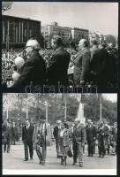 cca 1975-1980 Kádár Jánosról készült 4 db vintage fotó, 13x18 és 18x23 cm