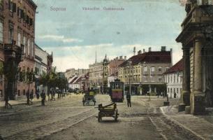 Sopron, Várkerület, utcakép és villamos (EK)