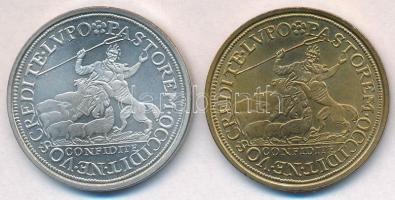 Hollandia 1984. "Orániai Vilmos halálának 400. évfordulója" Ag és fém emlékérem pár eredet...