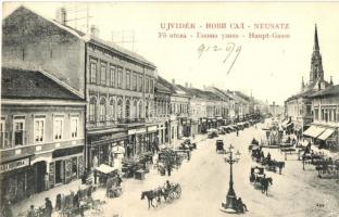 Újvidék, Novi Sad; Fő utca, üzletek, piac / main street, shops, market (ázott sarok / wet corner)