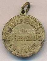 1896. "Milleniumi Emlék 1896 / Magyarország ezer éves fennállása emlékére" Br emlékérem sz...