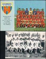 cca 1977 Marosvásárhelyi labdarúgó csapatról készült csoportkép: C.S.M. Electromures, A.S. Armata, 2 db, 9x13 és 10x15 cm
