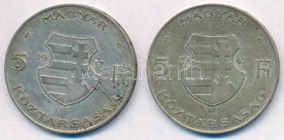 1947. 5Ft Ag "Kossuth" (2x) T:2,2-