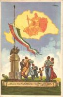 Hiszekegy; kiadja a Ereklyés Országzászló Nagybizottsága. Irredenta s: Lamoss - 7 db régi képeslap /...