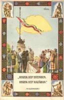 Hiszekegy; kiadja a Ereklyés Országzászló Nagybizottsága. Irredenta s: Lamoss - 7 db régi képeslap /...