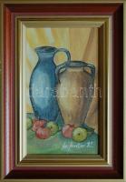 Mester Károly Csendélet (olaj, farost) keretben 25x35cm