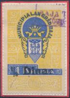 1921 Baja thjf város I. típusú 3. sz. okmánybélyege (6.000)