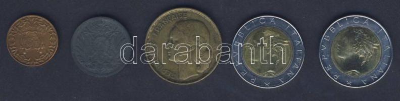Franciaország 1952. 50F T:2 + D.Reich 1922. 10Pf T:3 + Olaszország 1983+1984. 500L (2klf) T:1/2 + Su...