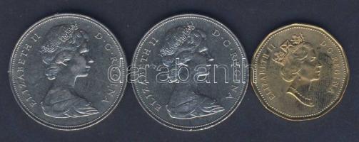 Kanada 1970. 1$ "Manitoba" (2x) + 1991. 1$ T:1/2