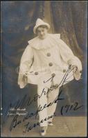 1912 Otto Marak magyar származású operaénekes sajátkezű aláírása őt ábrázoló fotólapon / Autograph signature of Otto Marak opera singer