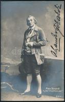 Alex Girardi (1850-1918) színész, tenor sajátkezű aláírása őt ábrázoló fotólapon / Autograph signature of Alex Girardi