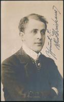 1912 Rudolf Christians (1869-1921) osztrák színész sajátkezű aláírása őt ábrázoló fotólapon / Autograph signature of Rudolf Christians