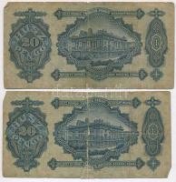 1930. 20P (5x) T:III-,IV egy ragasztott