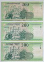 9db-os vegyes magyar forint bankjegy tétel, közte 1990. 500Ft T:III,III-